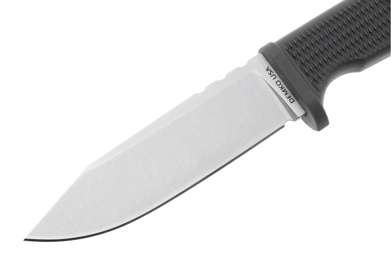 Demko Knives American Made FreeReign, Stonewashed CPM 3V Clip Point, USA-FR-3V-GRY-CLP, Grey Rubber outdoormes