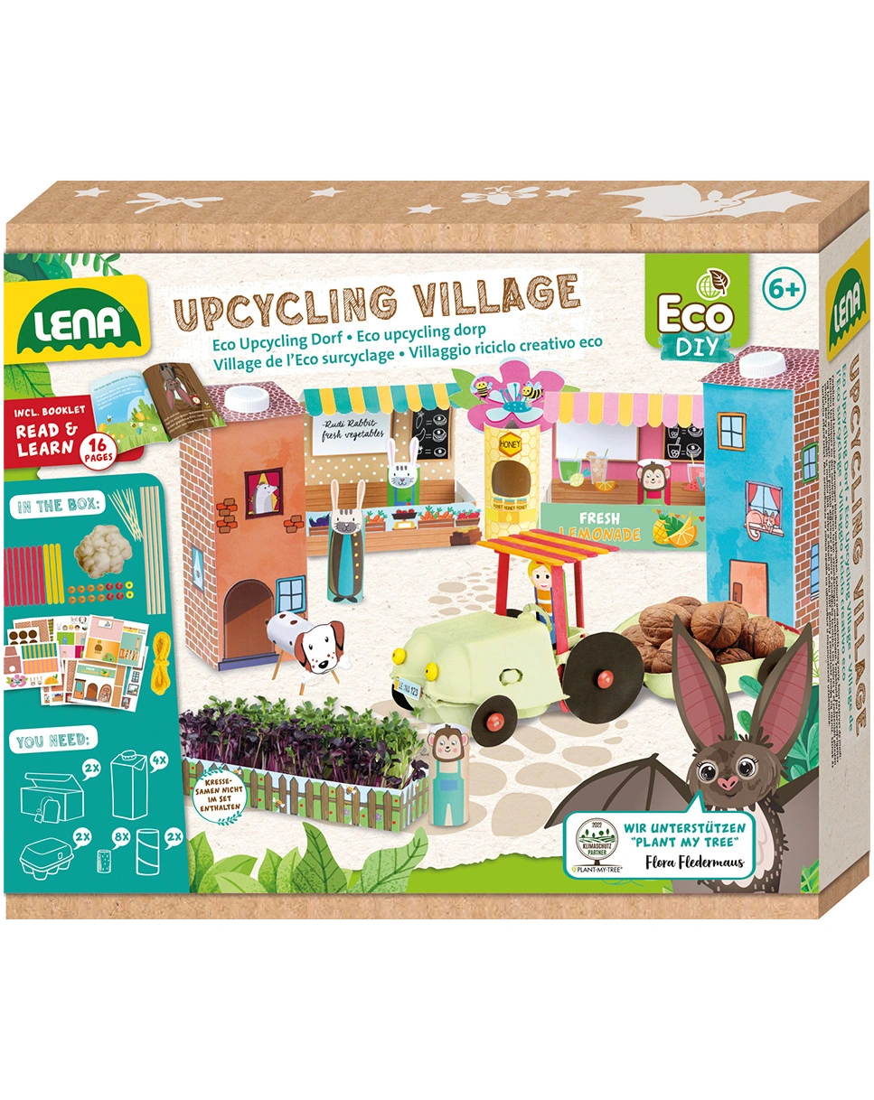 Bastelset ECO UPCYCLING - VILLAGE in bunt