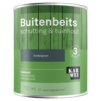 KARWEI buitenbeits schutting & tuinhout dekkend donkergroen 750 ml