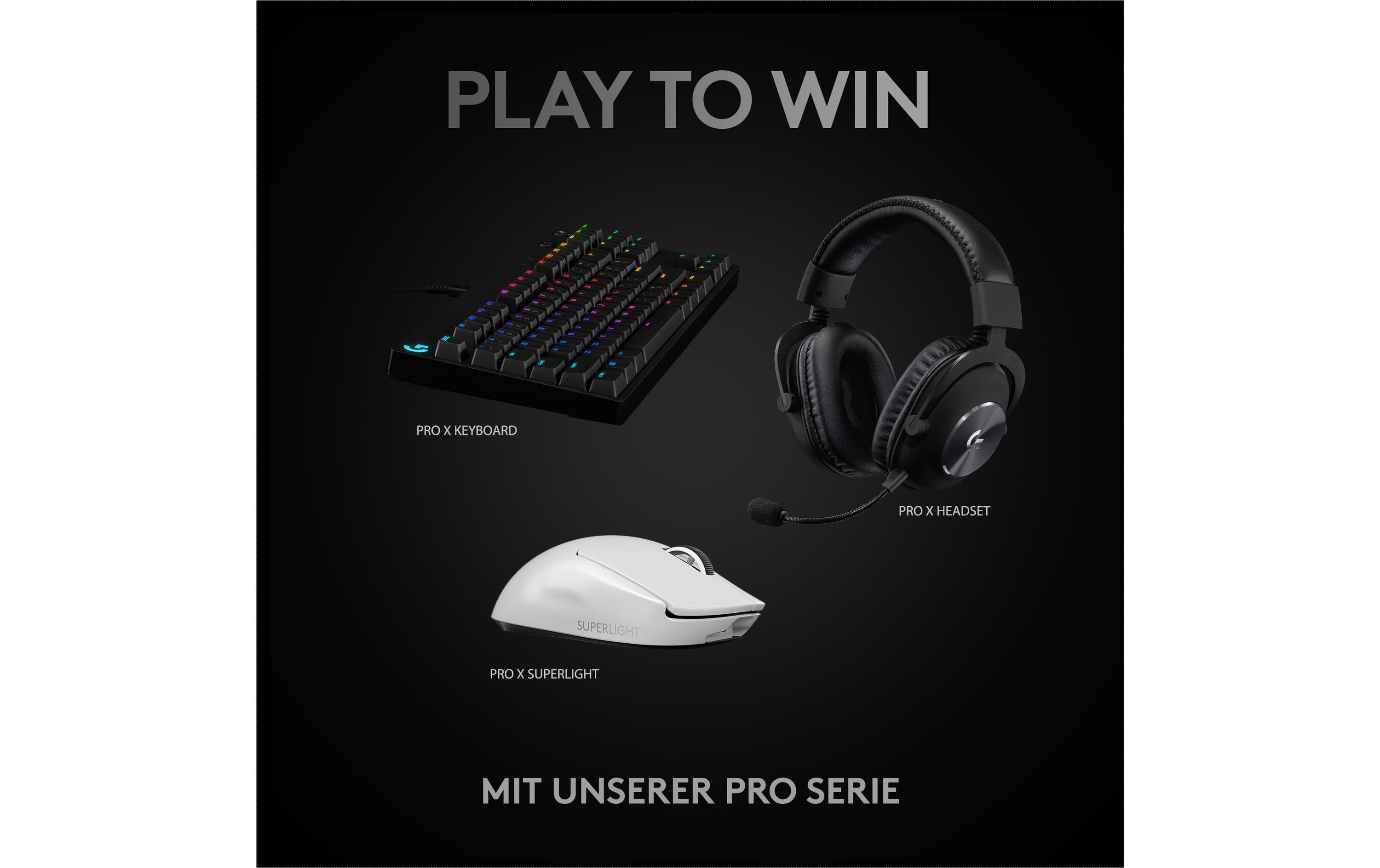 Gaming-Maus Pro X Superlight WeissExtrem leichte Gaming-Maus mit leistungsvoller Performance