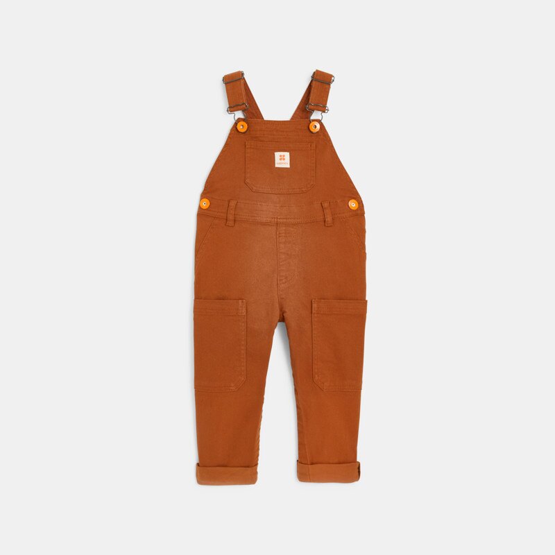 Salopette longue bébé garçon twill marron sepia Catimini Marron