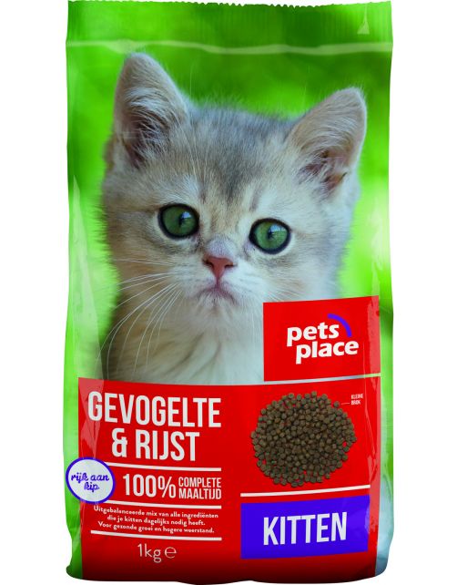 Pets Place Plus Kittens - Kattenvoer - Kalkoen Rijst 1.5 kg