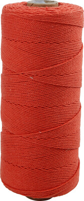 Knyttegarn - Tykkelse 1 MM - L 315 M - Tynd Kvalitet 12/12 - Orange - 220 G