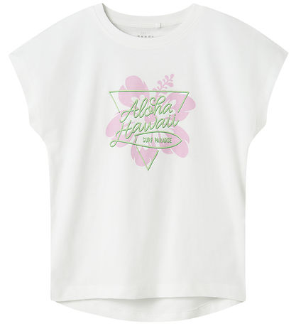 Name It T-Shirt - NkfViolett - Bright White/Aloha