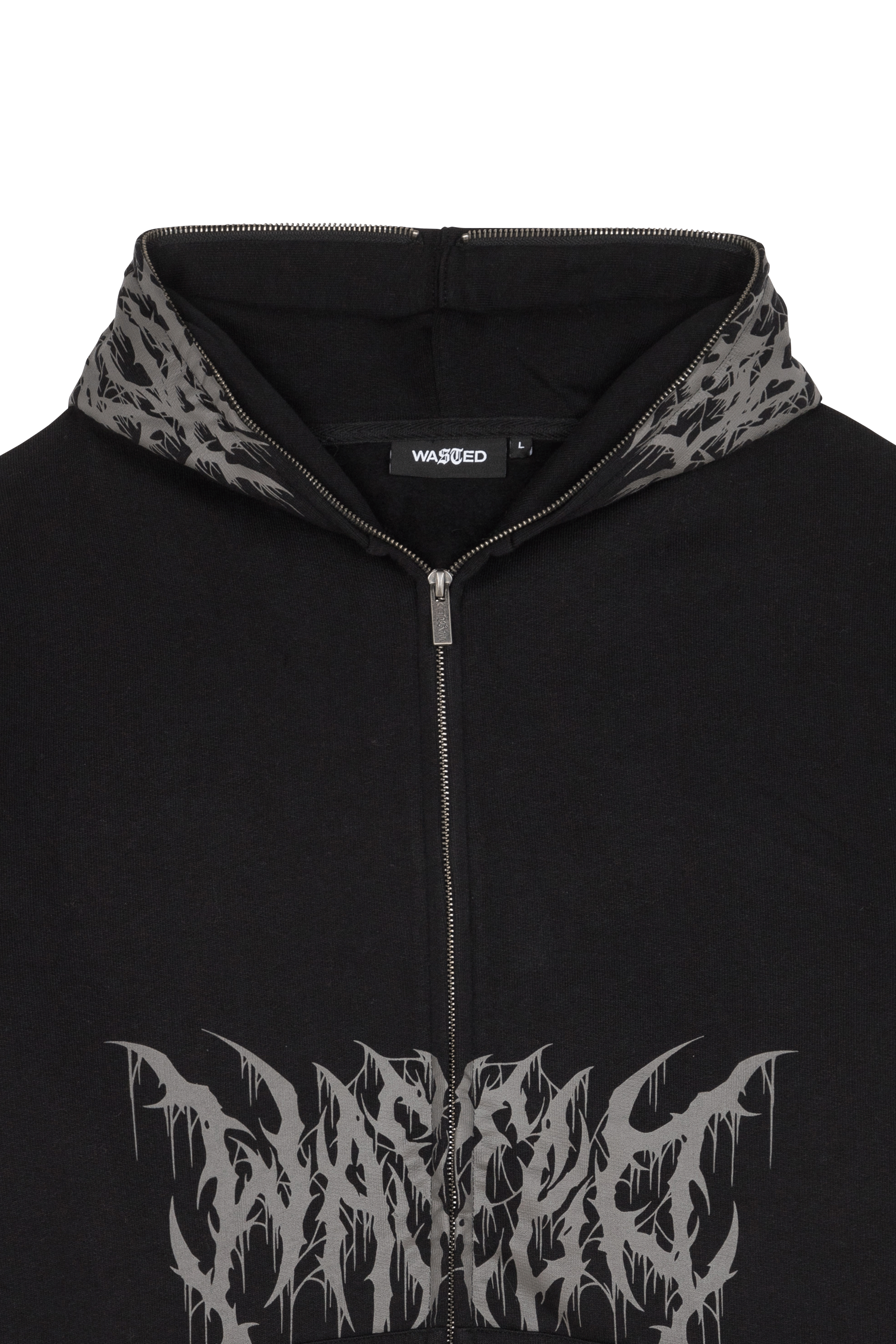 WASTED Hoodie zippé Full zip blitz  Noir