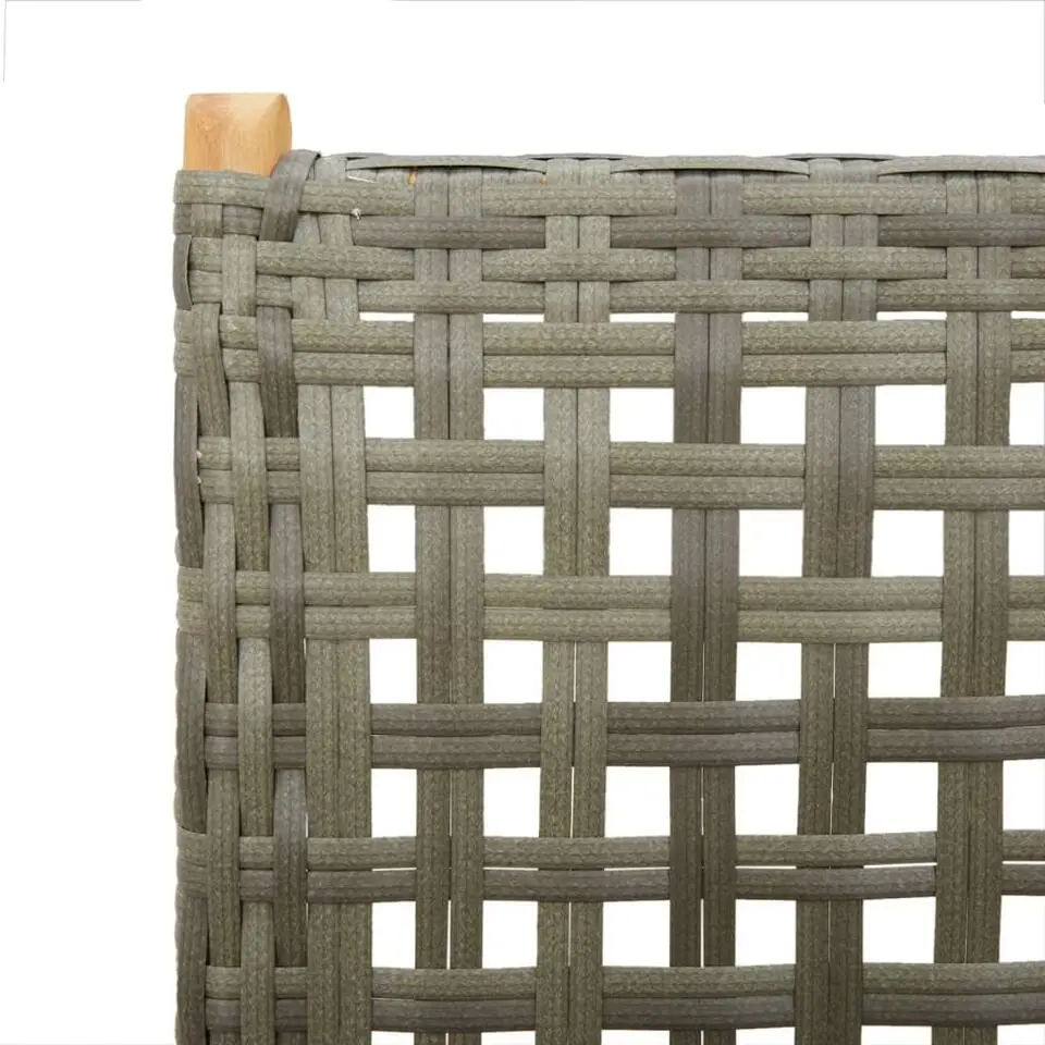 vidaXL - Tuinstoelen - Grijs - Acaciahout en poly rattan - 2 stuks