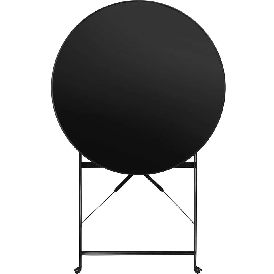 tectake Bistrotafel set Frieda, inklapbaar voor 2 personen, Zwart