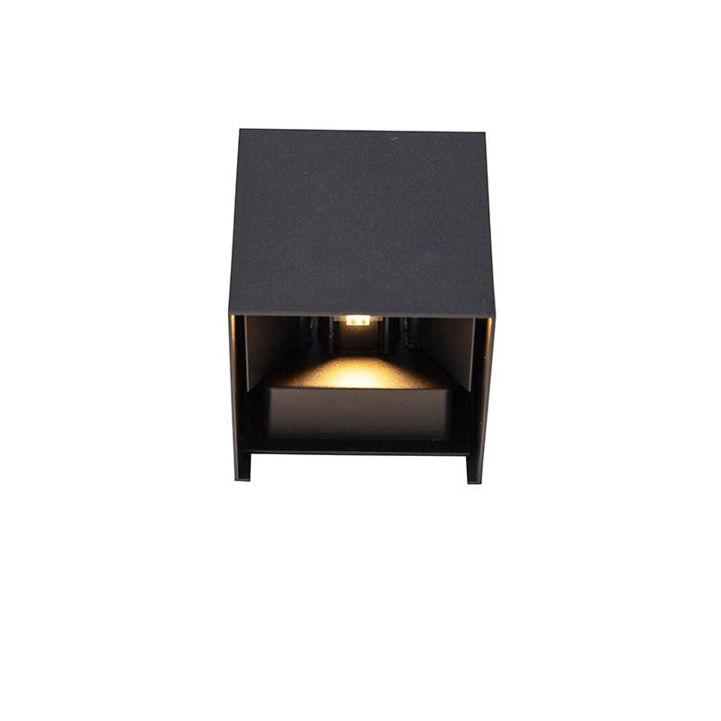 Buiten wandlamp zwart incl. LED 2-lichts IP54 - Edwin