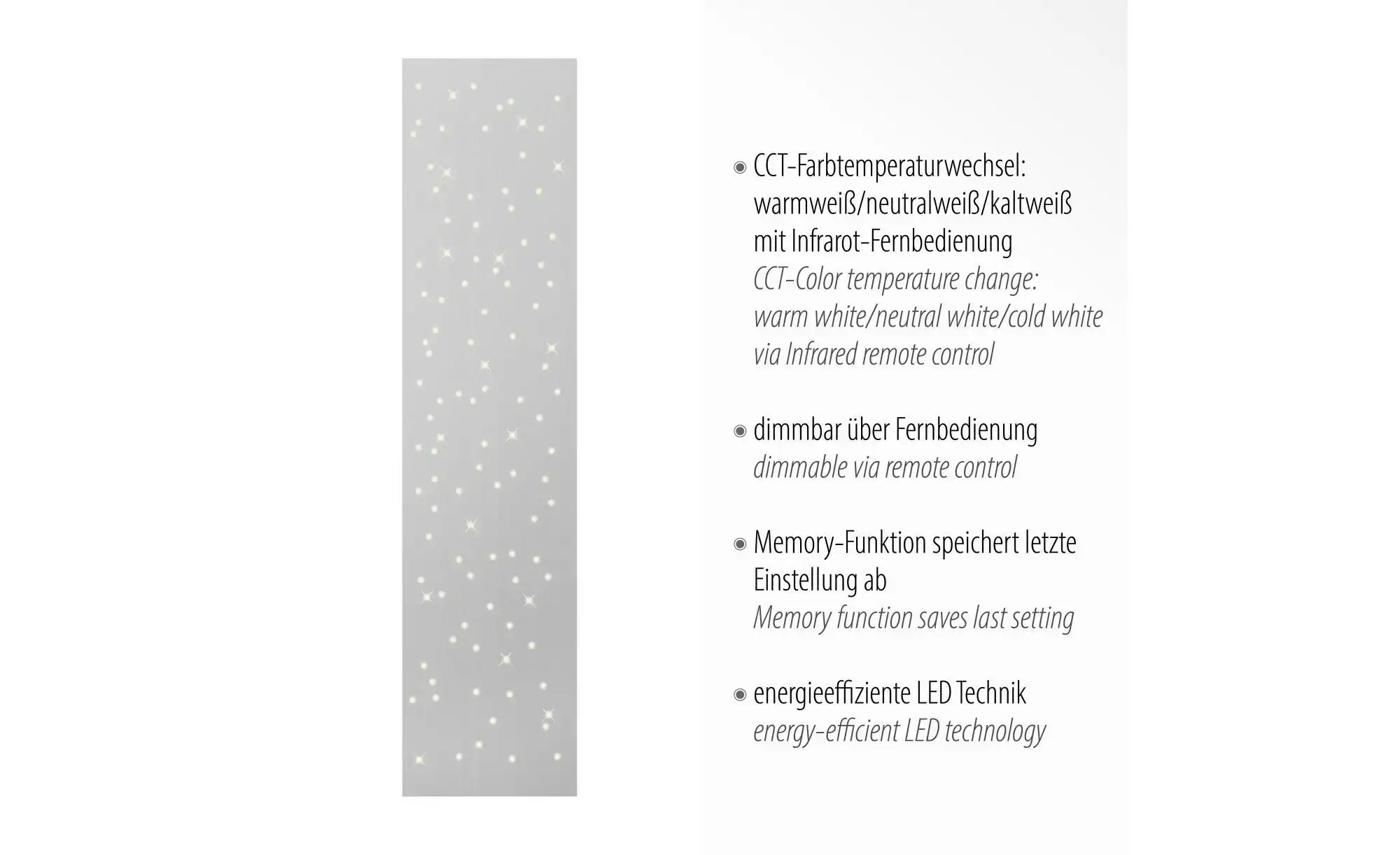 Paul Neuhaus LED-Deckenleuchte, Nickel-matt, Sternenhimmel