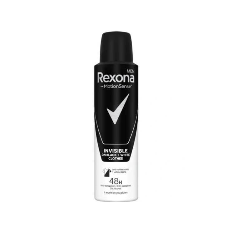 Rexona antyperspirant Men Invisible Black + White 150 ml