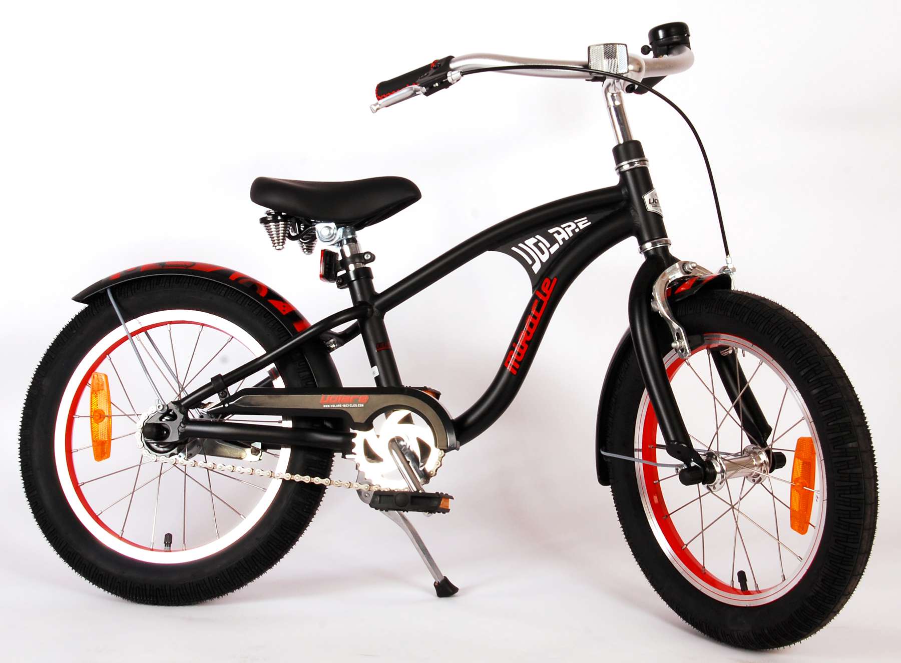 TPFSports Miracle Cruiser Kinderfahrrad - Jungen - 16 Zoll - Rücktritt + Handbremse - Matt/Blau