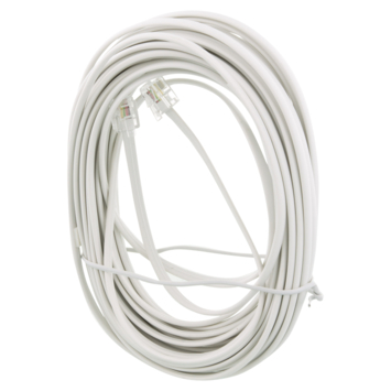 Q-Link telefoon aansluitsnoer modulair 2RJ11 plug 10 meter wit