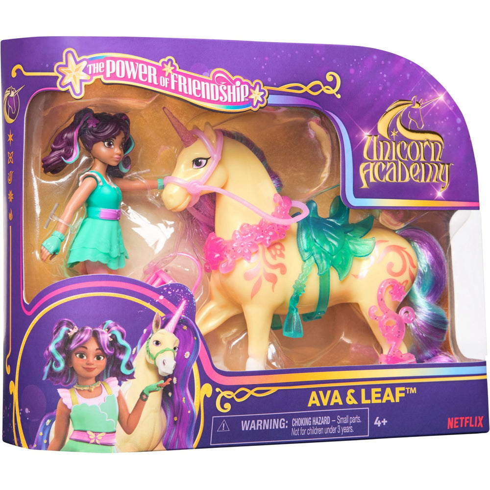 Køb Unicorn Academy Dukke & Enhjørning V2 Ava & Leaf