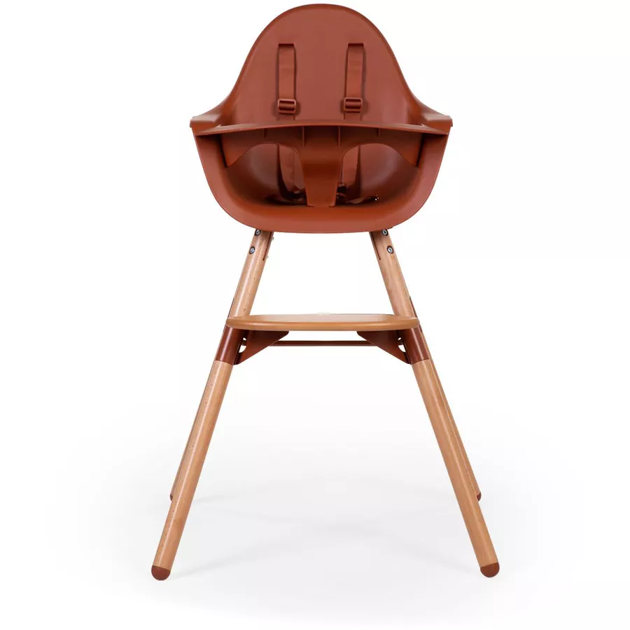 CHILDHOME Hochstuhl Evolu 2 natur  rost 2 in 1 + Ring