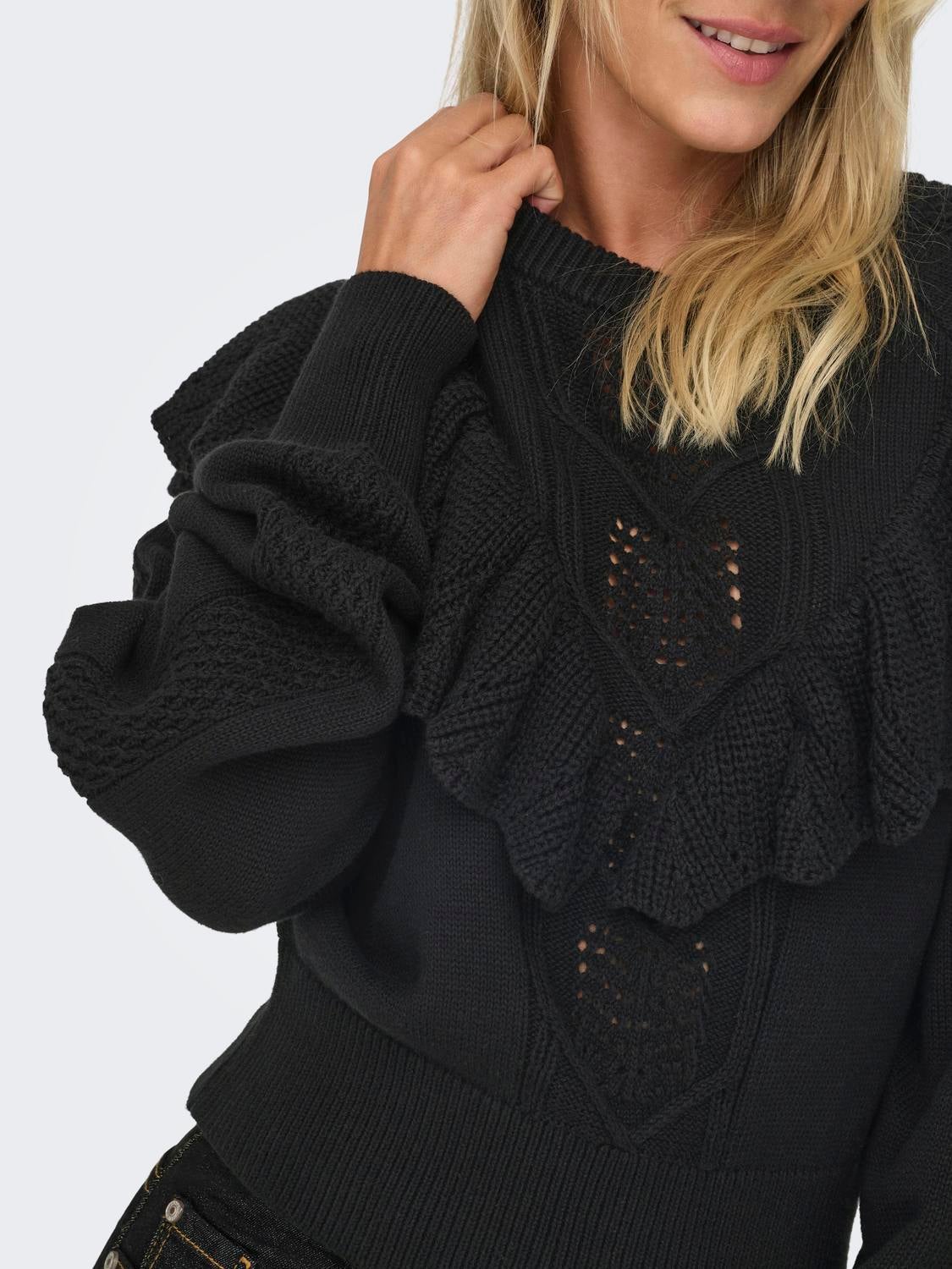 ONLCHERRY Strickpullover Black