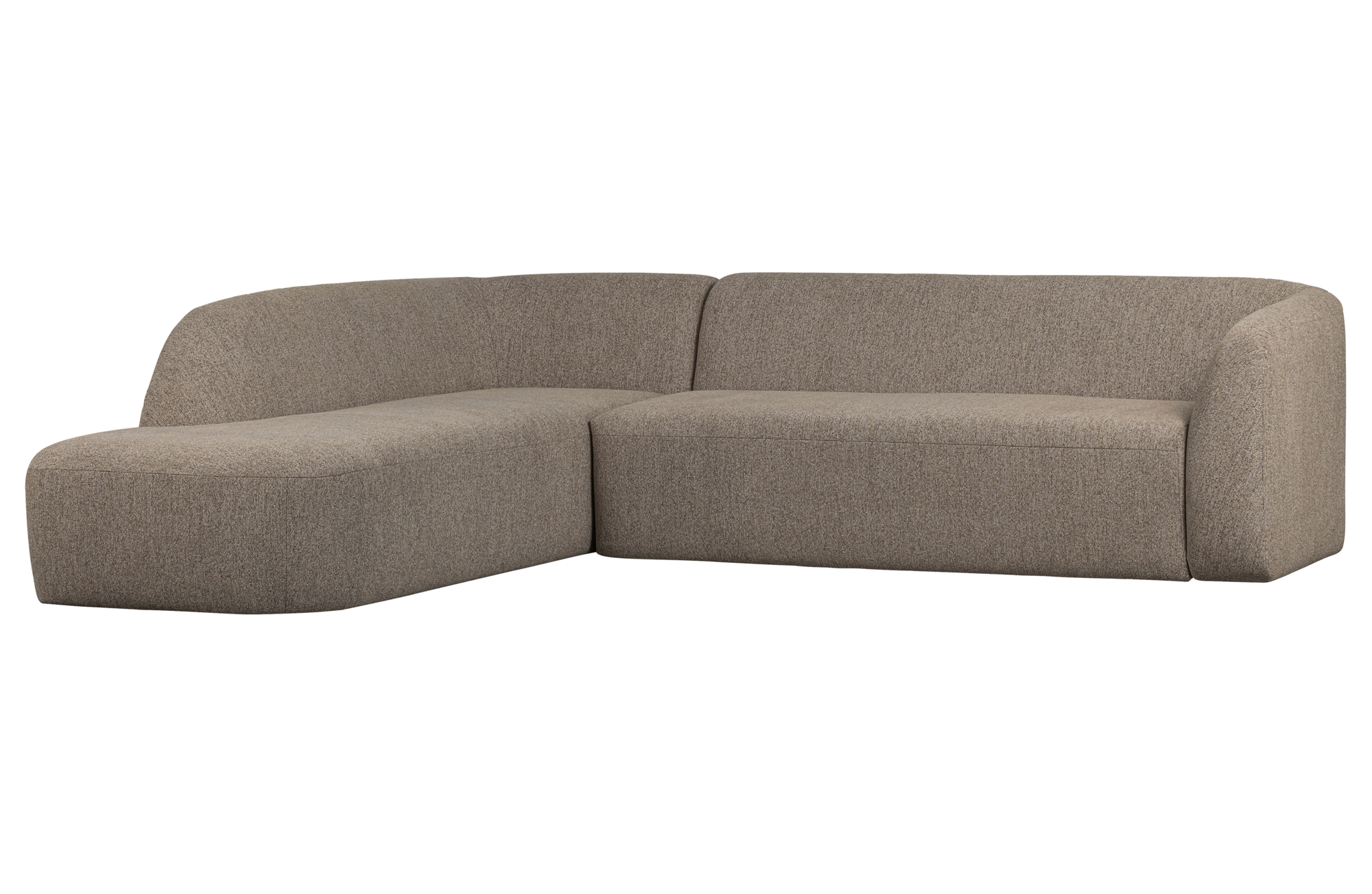 BePureHome hoekbank Sloping Links Lichtbruin Melange