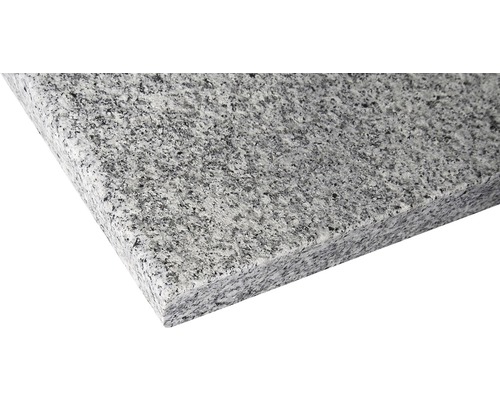 FLAIRSTONE Zwembadrand IJsland wit grijs recht 1 lange zijde afgerond 115 x 35 x 3 cm