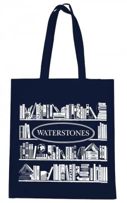 Waterstones Dark Blue Book Bag