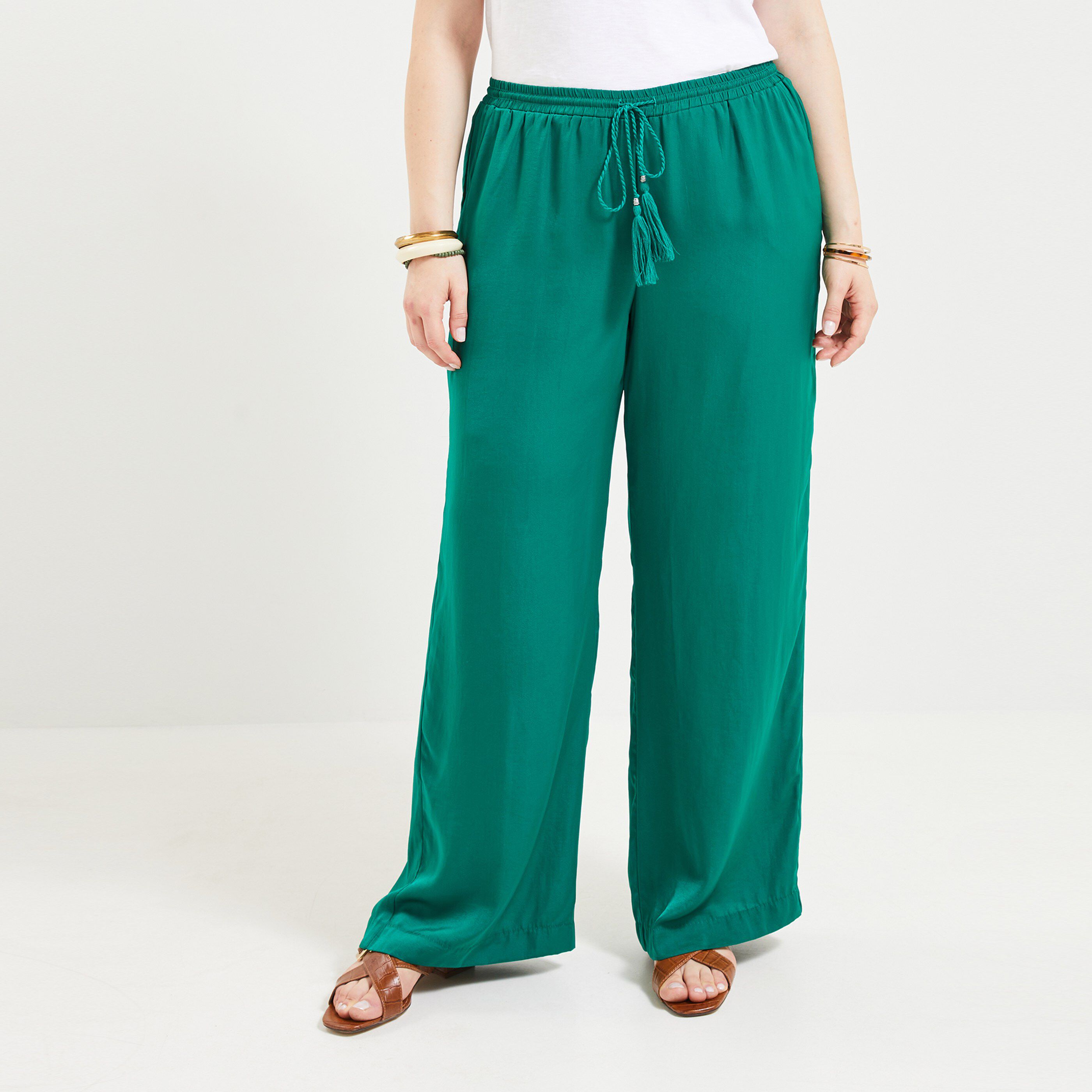 Pantalon fluide femme - VERT