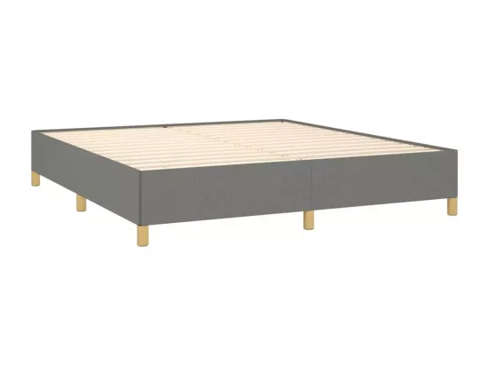 Sommier à lattes de lit Gris foncé 160x200 cm Tissu