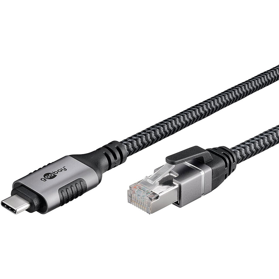 Goobay Câble Ethernet USB-C 3.1 vers RJ45 CAT 6 FTP - M/M - 1 m