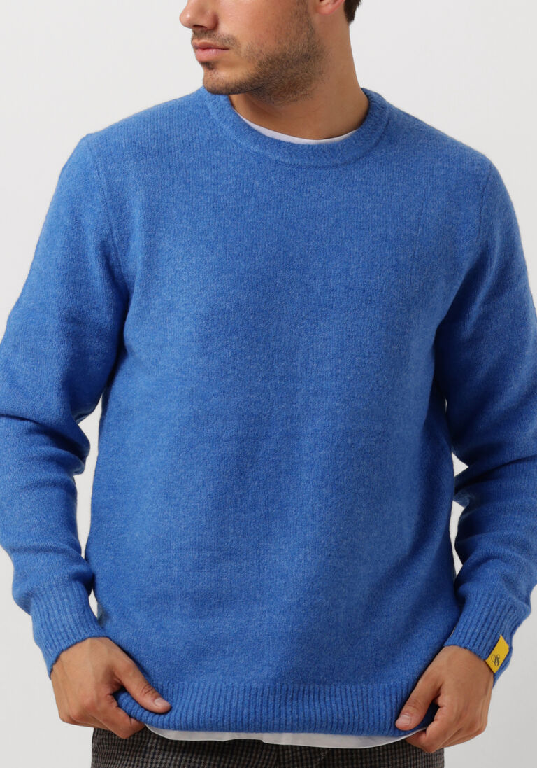 SCOTCH & SODA blauwe scotch & soda trui regular fit softy-knit melange pull
