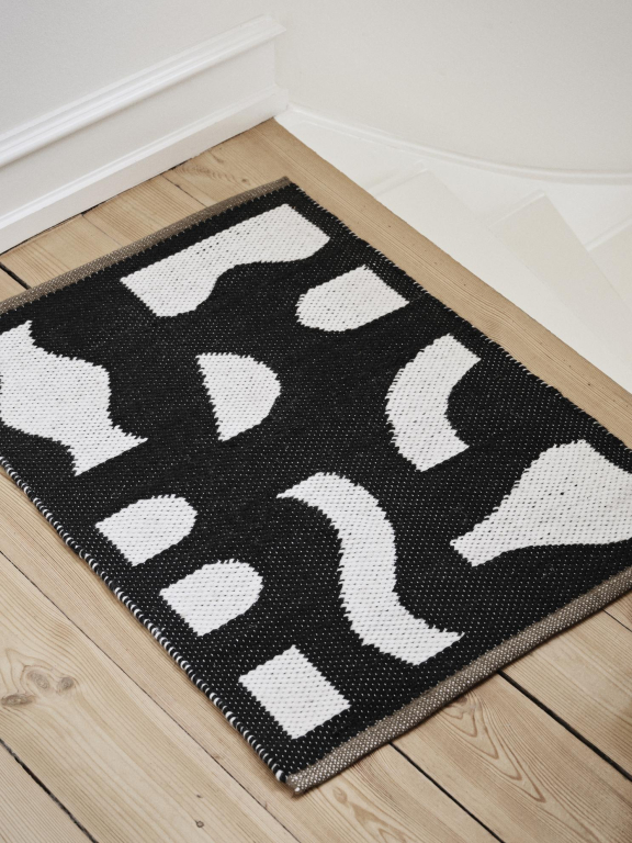 Broste Copenhagen Ceres deurmat 50x70 Black/Off White