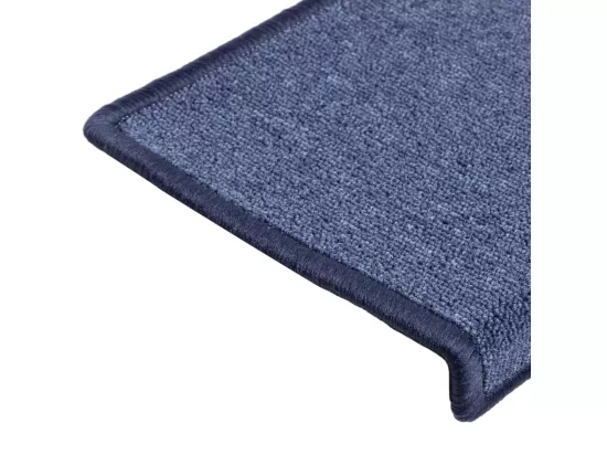 Prolenta Premium - Tapis d'escalier 15 pcs 65x21x4 cm Bleu