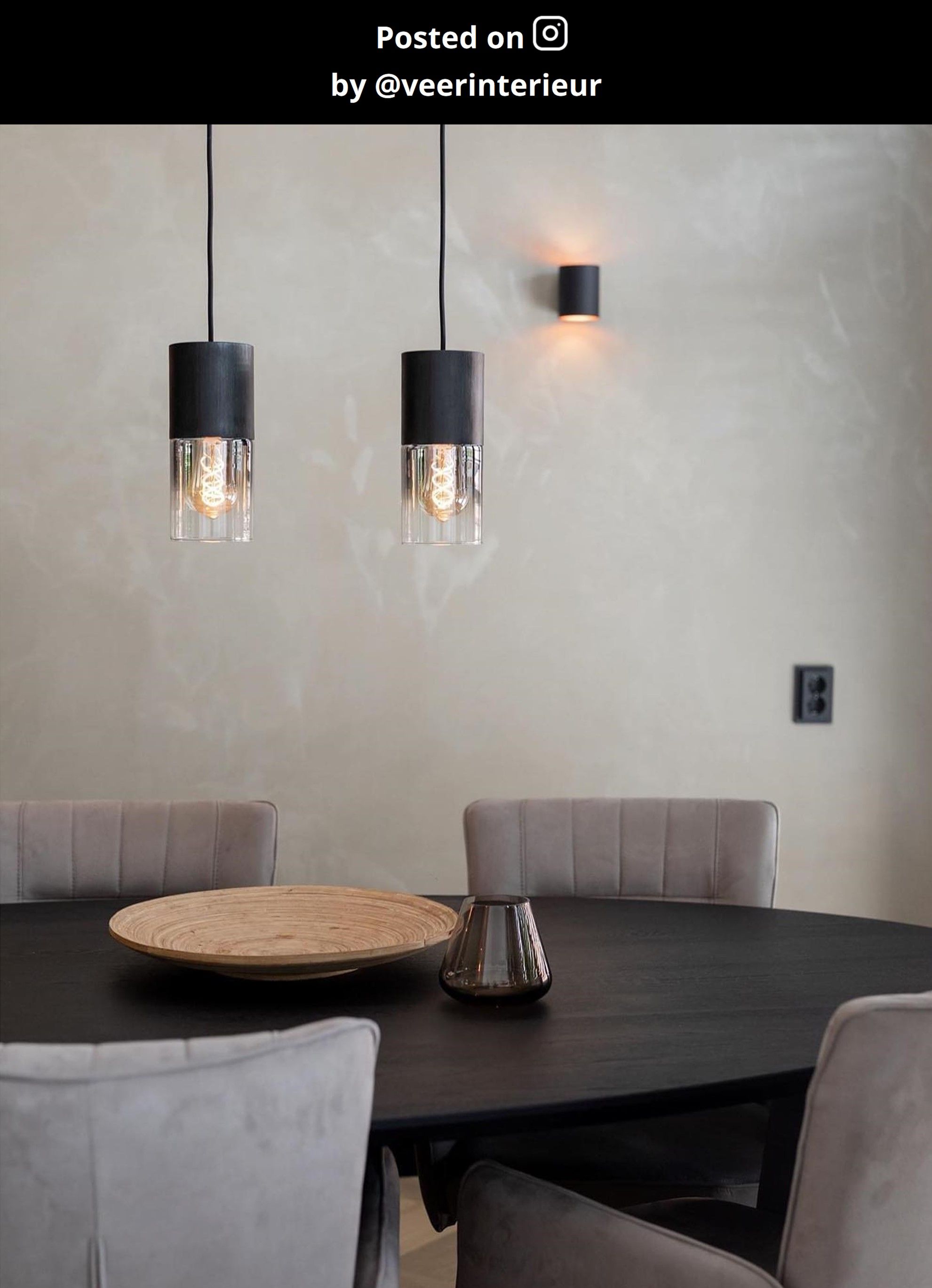 Xera wandlamp Ã8 zwart