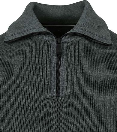 Casa Moda Halfzip Trui Donkergroen 413705900-338 kopen