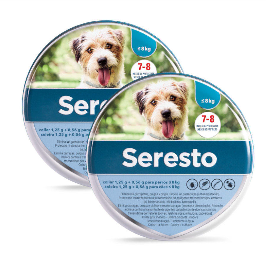 x Seresto Collar Antiparasitario para perros <8kg - Pack