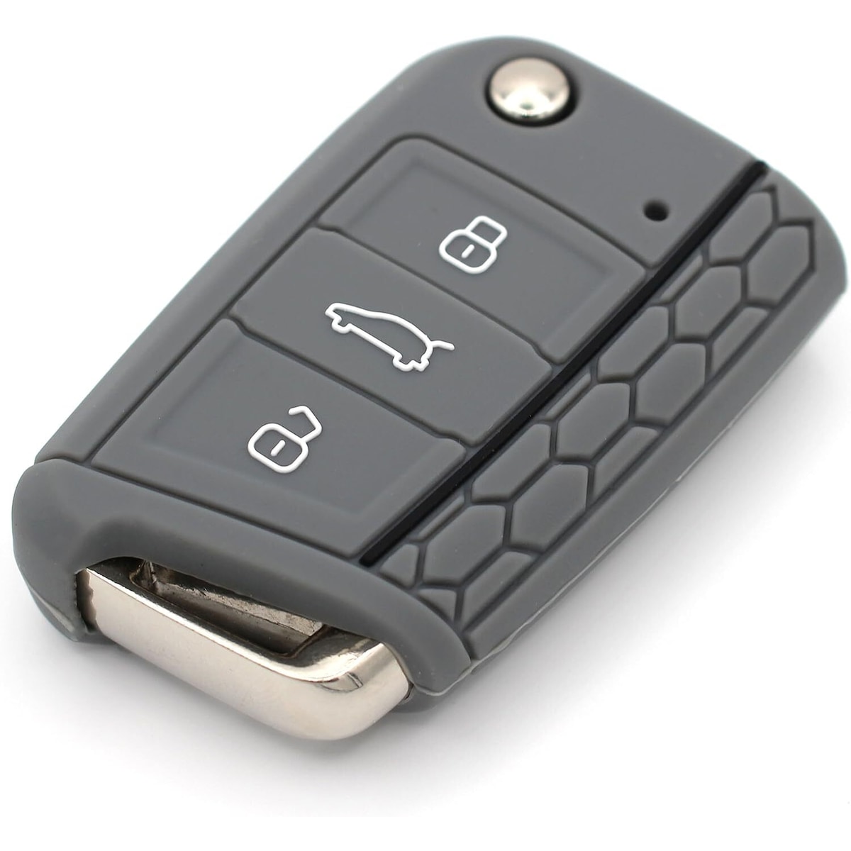 Silikon bilnøkkeldeksel Golf 7/Lingdu/New Octavia/Karoq/Kodiak/Komik/Yedi Svart+grå