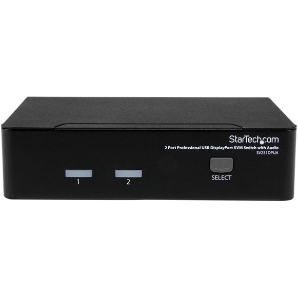 StarTech.com Commutateur KVM 2 Ports DisplayPort, USB et Audio - Switch KVM - 2560x1600