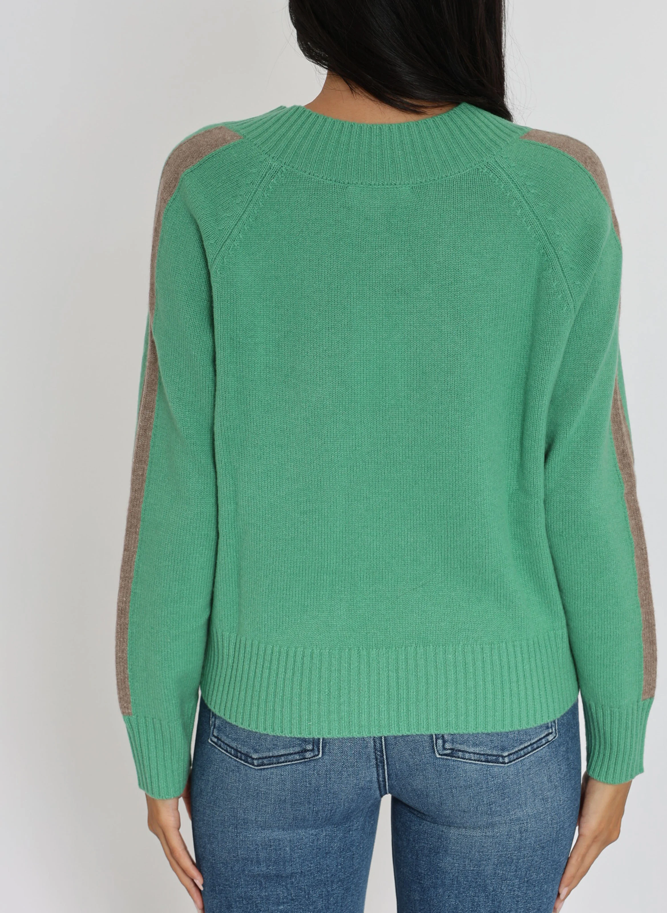 ASTRID - Pull droit en laine mélangée | Vert