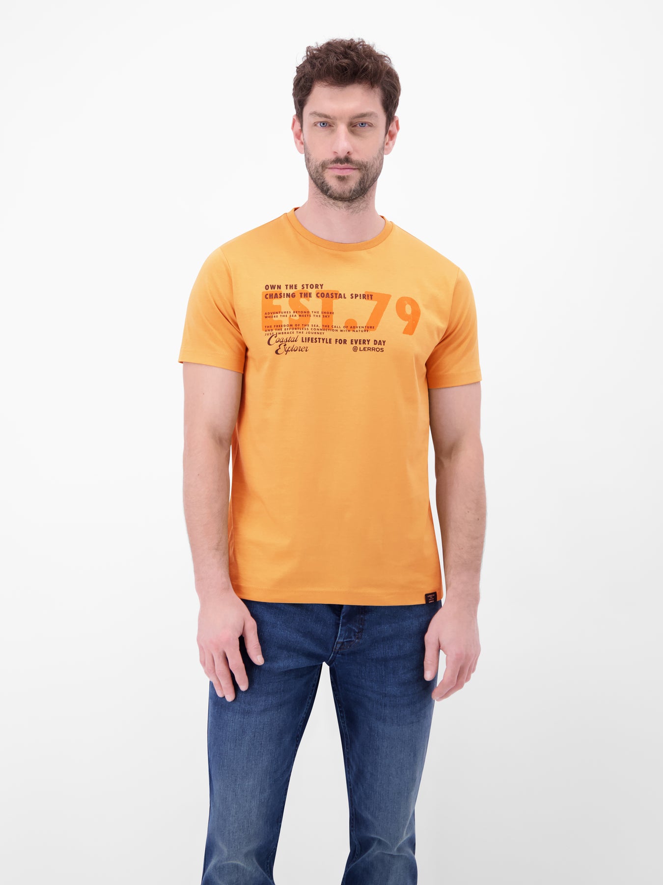 T-Shirt aus Baumwolle mit Brustprint