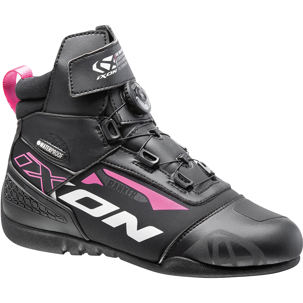 Ixon - Baskets femme Ranker Waterproof Lady Noir / Blanc / Fuchsia