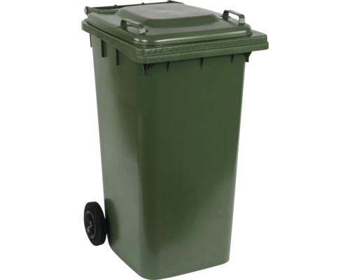 GFT-afvalbak, Vrachtafvalcontainer, 240 l, groen, glanzend