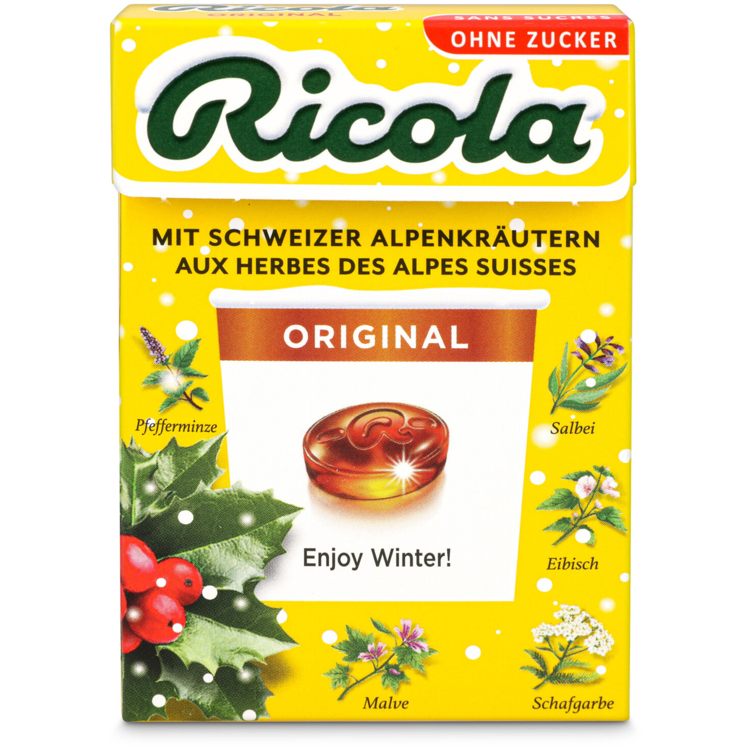 Ricola Bonbons Kräuter ohne Zuckerzusatz 2x50g