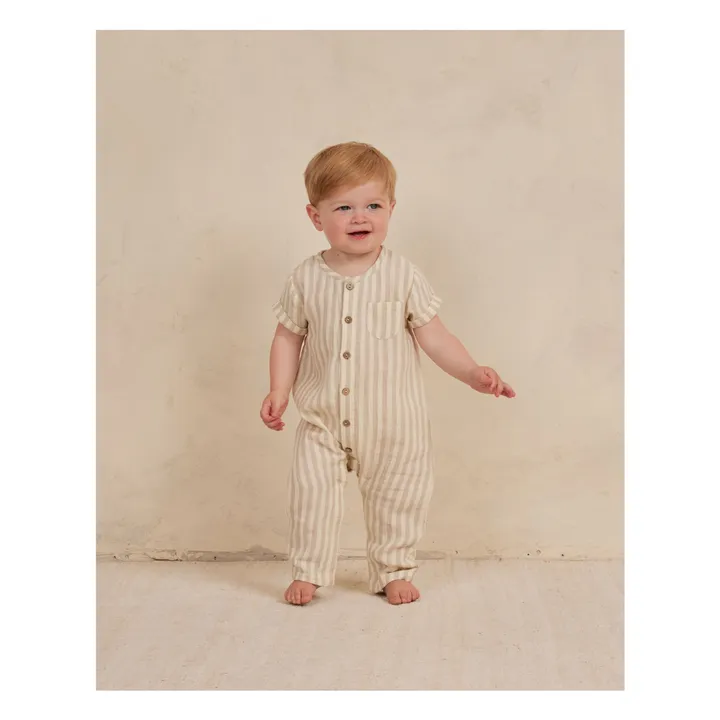 Quincy Mae Combinaison Charlie Rayée | Cendre