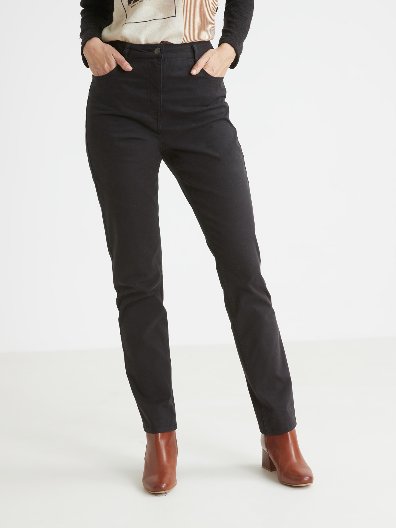 Pantalon 5 poches coupe droite