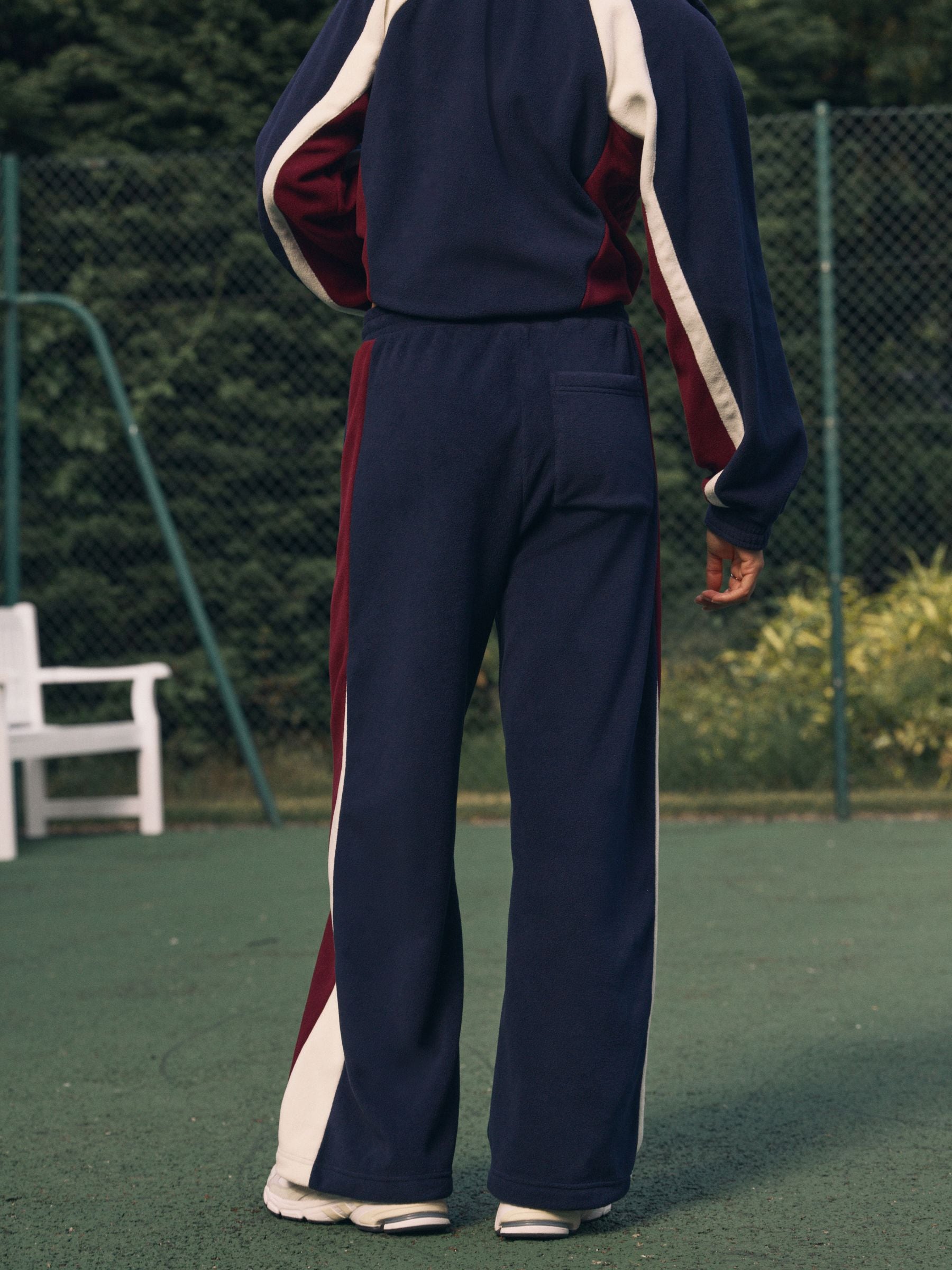 self. Wide Leg Fleece Joggers