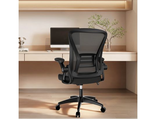 RATTANTREE - Fauteuil de bureau Chaise de bureau réglable en hauteur noire