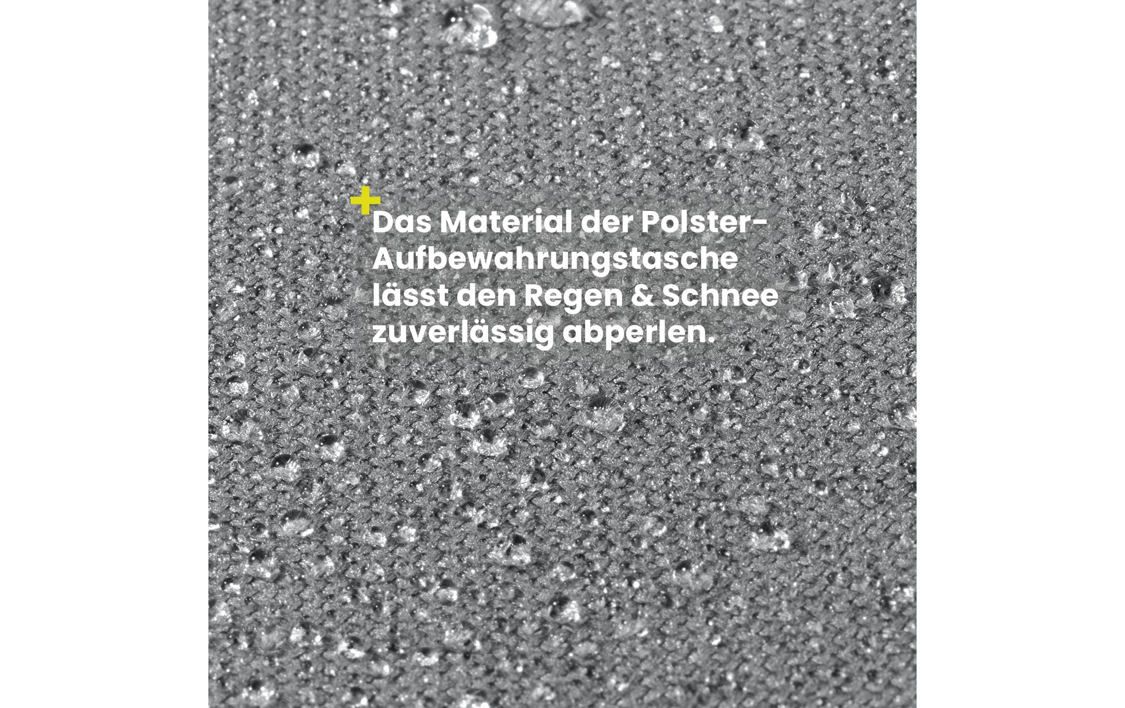 Aufbewahrungstasche Gartenmöbelpolster, 130x32x50cm, grauAbdeckhaube, Gartentasche