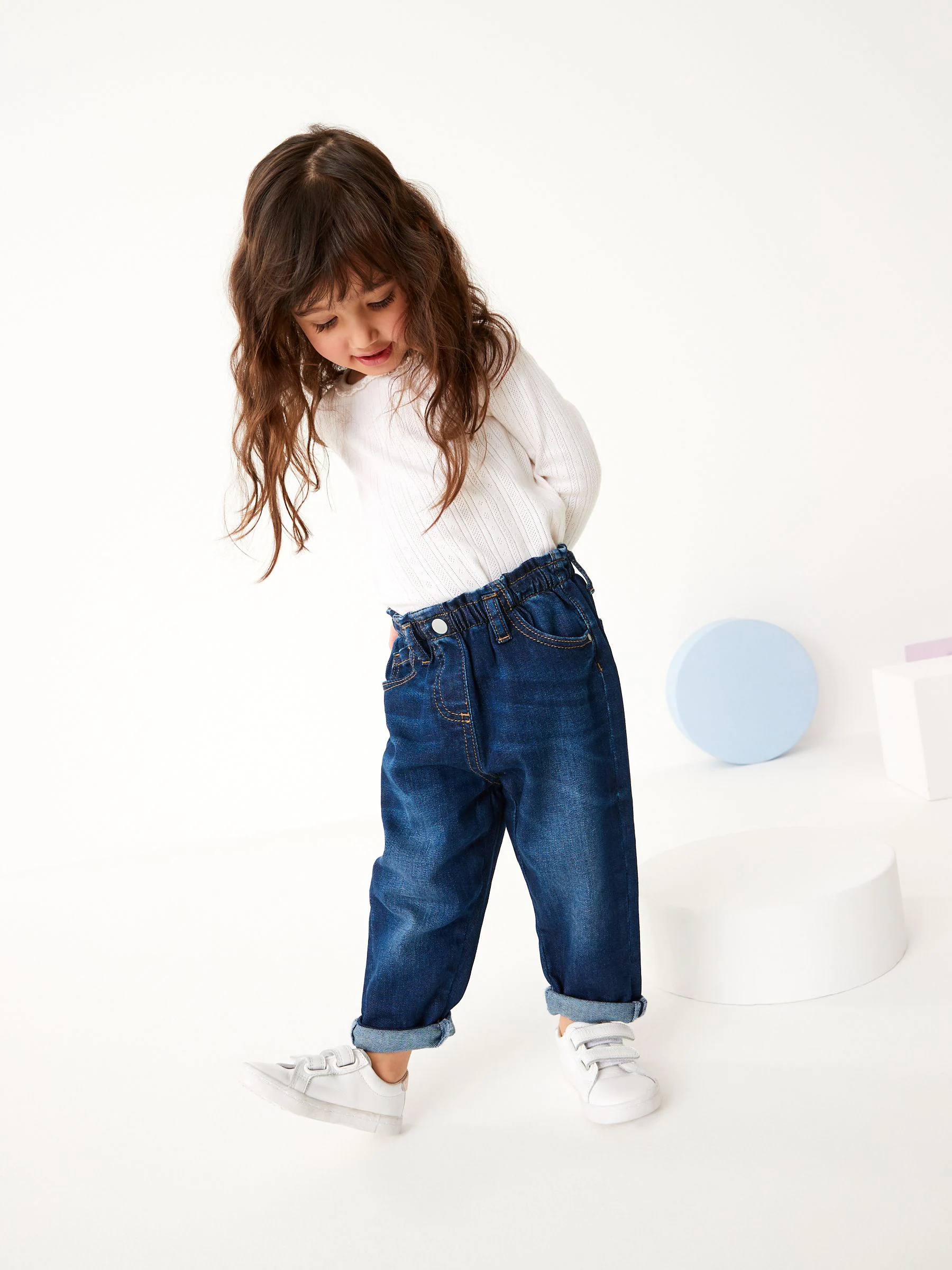 Donker gewassen denim - Mom jeans (3 mnd-7 jr)
