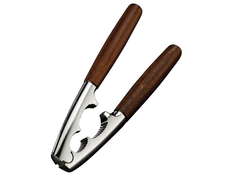Westmark Nussknacker Edelstahl, Dunkelbraun/Silber Nussknacker aus solidem Druckguss mit edlem Holzgriff