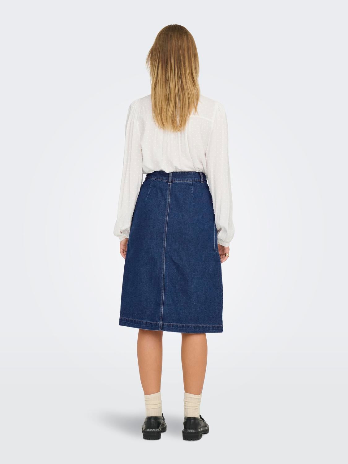 JDYOLIVIA Jeansrock Dark Blue Denim