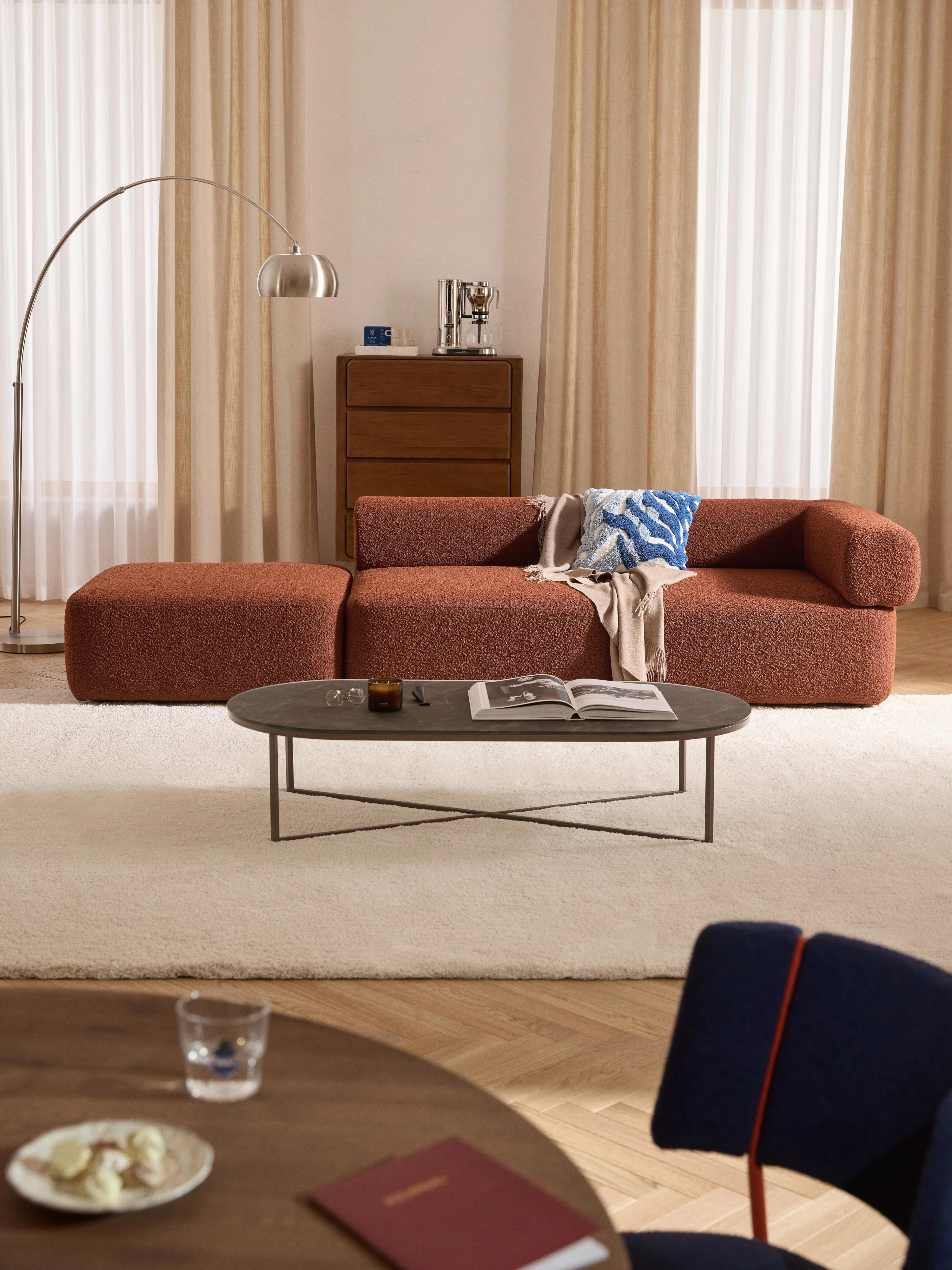 Modulaire bouclé poef Anton
