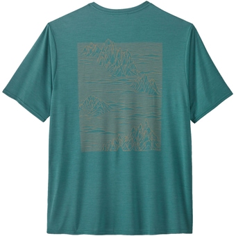 Patagonia Capiline Cool Daily Graphic T-Shirt Strataspire: Wetland Blue X-Dye Herren