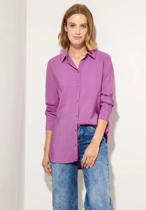 Bluse mit Knopfleiste - meta lilac