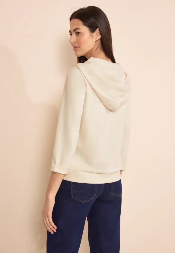 Zipper Hoodie Jacke - lucid white